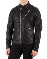 G-Star RAW Black Empral Dc 3d Biker Jacket for men