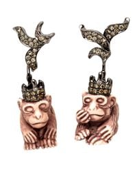 Wendy Yue - White Agate Monkey Earrings - Lyst