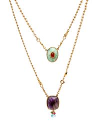 Gas Bijoux - Metallic Serti Double Necklace - Lyst