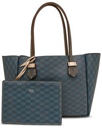 Moreau Small Vincennes Shopper Bag In Blue G3 Grey