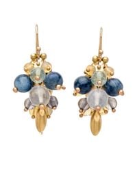 Ted Muehling - Multicolor Ethiopian Opal And Kyanite Bug Cluster Earrings - Lyst