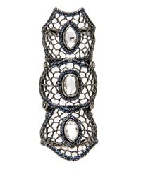 Loree Rodkin Black Medium Spider Web Bondage Ring