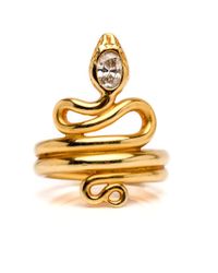 Darlene De Sedle - Metallic Diamond Coiled Snake Ring - Lyst