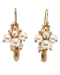 Ted Muehling - White Pearl Bug Cluster Earrings - Lyst