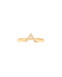 Zoe Chicco - Metallic 14k Small Pave Chevron Ring - Lyst