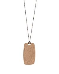 Julie Cohn - Metallic Bronze Tablet Pendant Necklace - Lyst