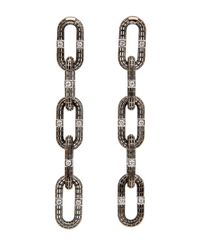 Roule & Co. - Multicolor Brilliant Cut Diamond Chain Link Earrings - Lyst