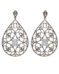 Loree Rodkin - Metallic Pear Shape Open Lace Earrings - Lyst