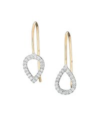 Adina Reyter - Metallic Open Pave Teardrop Earrings - Lyst