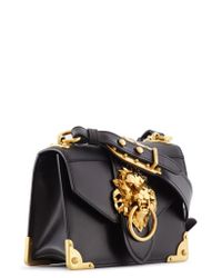 Prada Cahier Lion Head Leather Bag in Black - Lyst