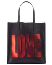 Givenchy | Black Love Leather Tote Bag | Lyst