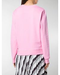 Felpa con logo di MSGM in Pink