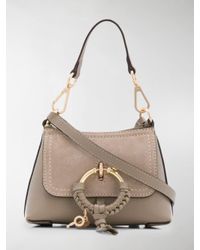 See By Chloé Leather Joan Mini Shoulder Bag in Grey (Gray) | Lyst