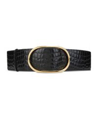 Stella McCartney Black Alter Croco Belt