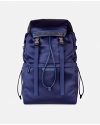 Stella McCartney - Satin Blue Falabella Go Mountain Backpak - Lyst