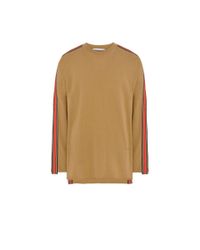 Stella McCartney - Natural Camel Ribbon Trim Knit Jumper for Men - Lyst