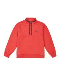 supreme overdyed half zip sweatshirt