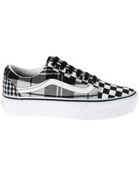 vans old skool checkerboard platform