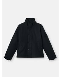 Stone Island 454F4 Wool Nylon Flannel Ghost in Black for Men | Lyst UK
