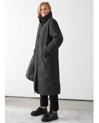 Oversized boxy long puffer jacket Clearance