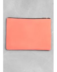 & Other Stories Black Reversible Scuba Clutch