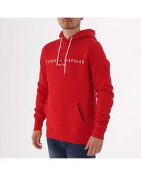 hilfiger hoodie red