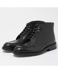 G.H.BASS Black Monogram Aron Leather Boot for men