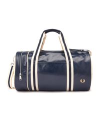 fred perry leather backpack