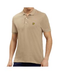Lyle & Scott Natural Lyle And Scott Plain Polo Shirt for men