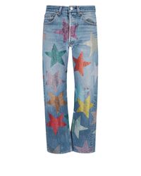 Collina Strada Denim X Levi's Strauss '501' Rhinestone Stars Jeans in Blue  | Lyst