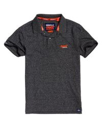 Superdry Mens Jersey Polo Shirt Orange Label Jersey Polo Short Sleeved