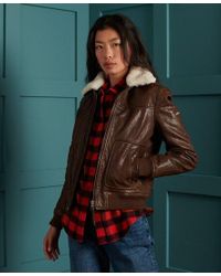 superdry thea leather jacket