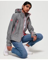 superdry jacket grey orange