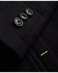 Superdry Wool Highwayman Bridge Coat in Black for Men - Lyst