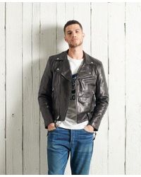 DRY Chaqueta motera de piel de edición limitada Dry Superdry de hombre de  color Negro | Lyst