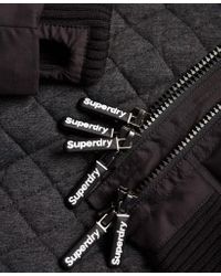 Superdry Synthetic Microfibre Fur Hooded Windbomber Jacket in Black for Men  - Lyst