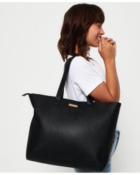 superdry tan tote bag