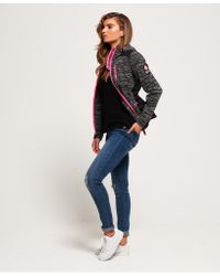 Superdry Black Storm Hybrid Panel Zip Hoodie