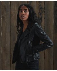 superdry kiki leather jacket