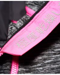 Superdry Black Storm Hybrid Panel Zip Hoodie