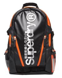 Superdry Black Sonic Tarp Backpack for men