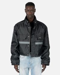 Vetements Cropped Reflective Parka in Black for Men Lyst