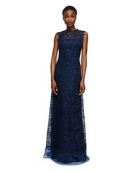 Tadashi Shoji - Blue Milien Evening Gown - Petite - Lyst