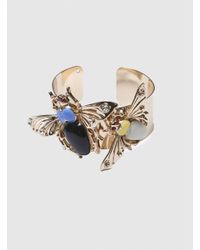 Roman - Metallic Double Insect Cuff Bracelet - Lyst