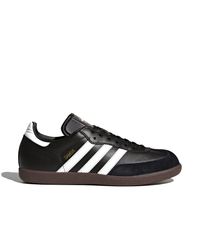 Mens samba top black leather