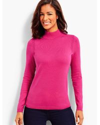 hot pink mock turtleneck