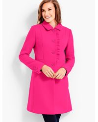 talbots pink wool coat