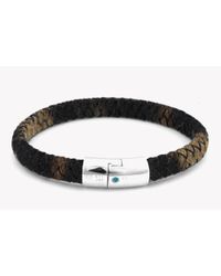 Tateossian - Brown Amazonia Cobra Silver Bracelet for Men - Lyst