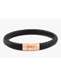 Tateossian - Black 18k Rose Gold Cobra Bracelet for Men - Lyst