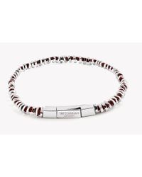 Tateossian | Red Mini Click Silver Beads Bracelet for Men | Lyst